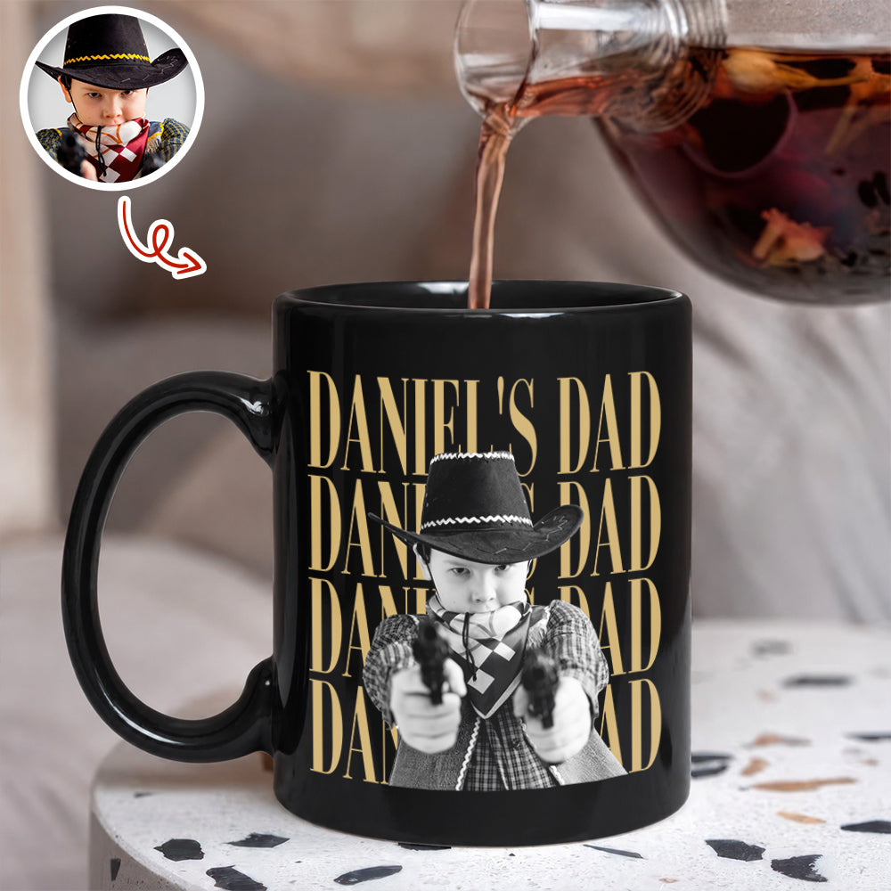 Personalized Black Mug Custom Photo Gift for Dad & Mom HN590 - Black Mug GradoCreations