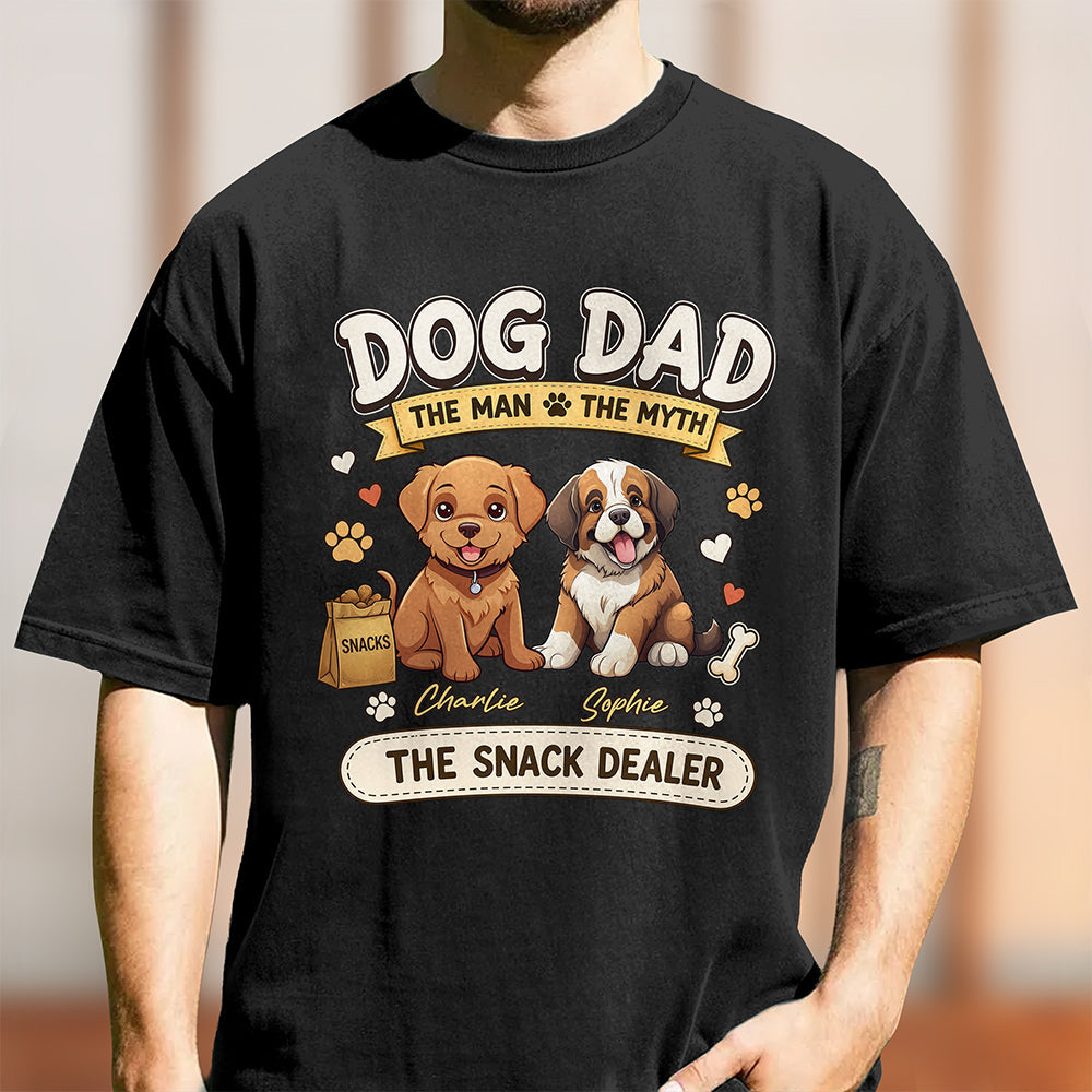 Personalized Dog Dad Shirt The Man The Myth Snack Dealer Gift HN590 - Tshirt GradoCreations