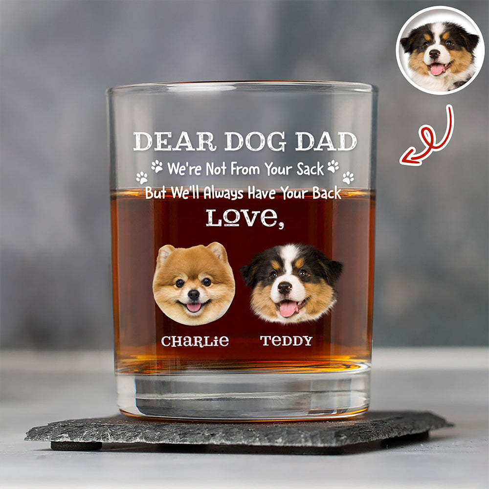 Personalized Photo Rock Glass Custom Gift for Dog Dad HN590 - Print Rock Glass GradoCreations