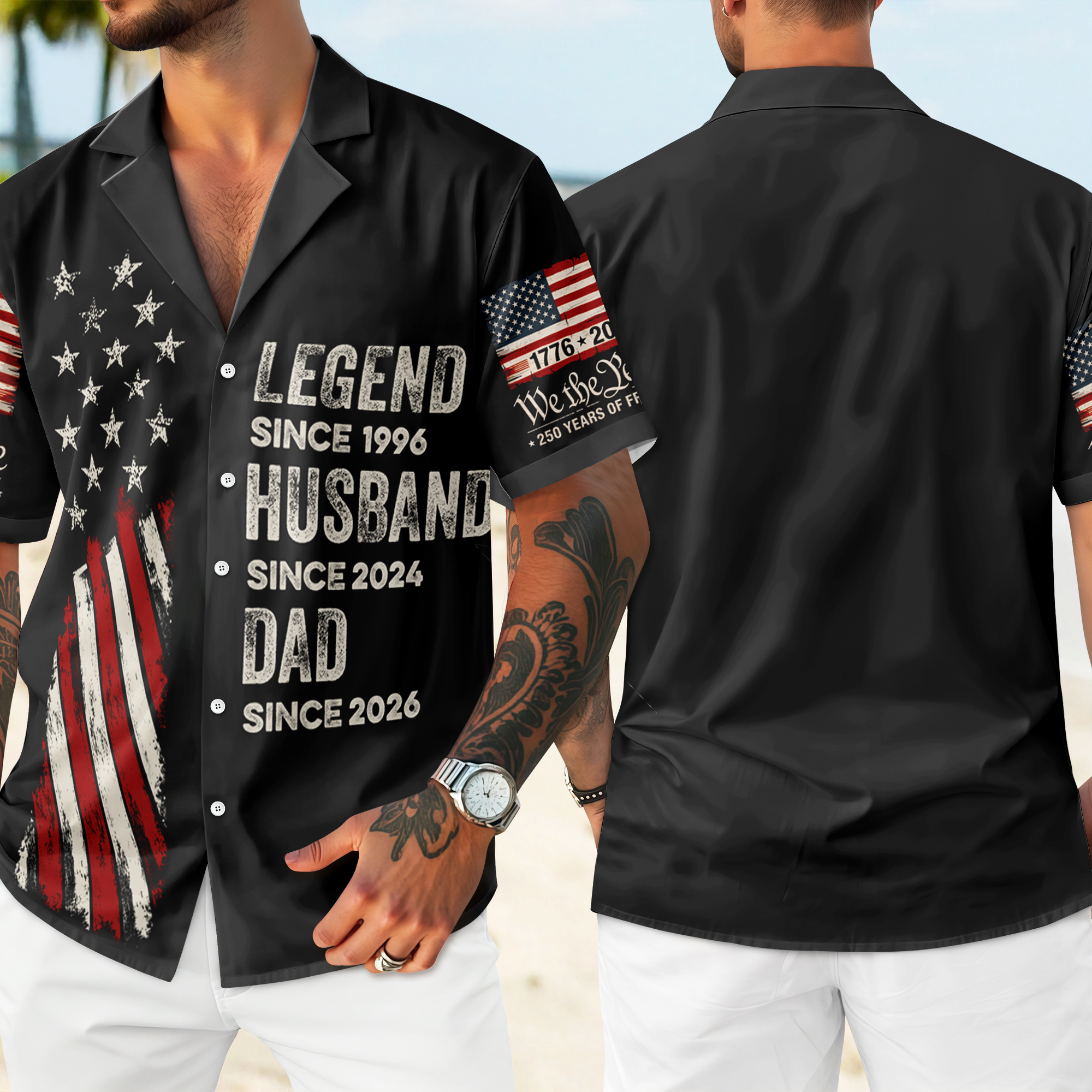 Personalized Hawaiian Shirt for Dad Grandpa Gift Idea HN590 - AOP Hawai Shirt GradoCreations