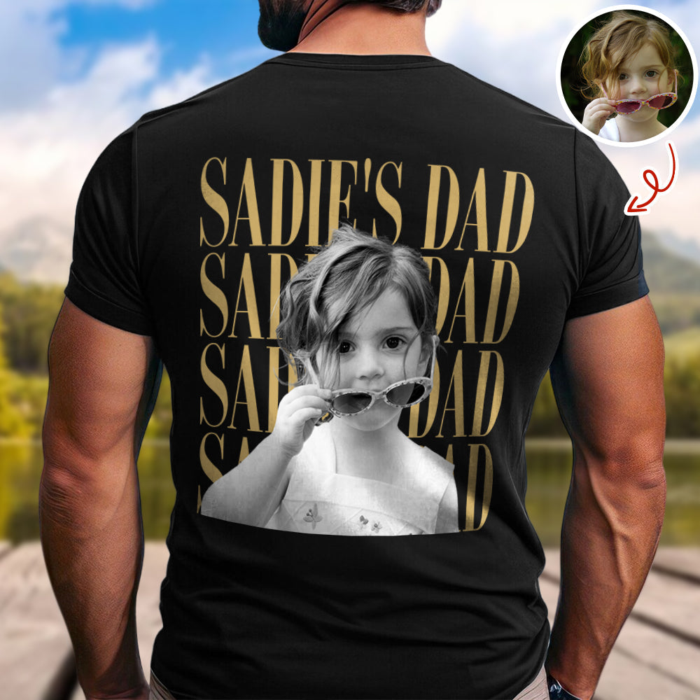Personalized Vintage Photo Family Shirt Gift for Dad Mom HN590 - Tshirt Back GradoCreations