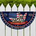 Personalized Family Name Flag Custom 4th of July Gift HN590 - Non-Pleated Fan Flag GradoCreations