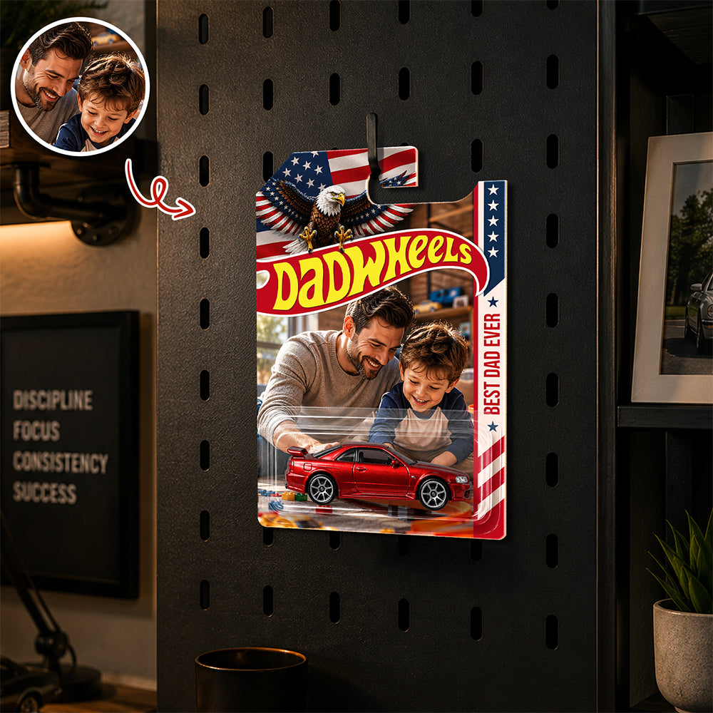 Personalized US Flag Hot Wheels Gift for Dad on Father's Day HN590 - Hot Wheels GradoCreations