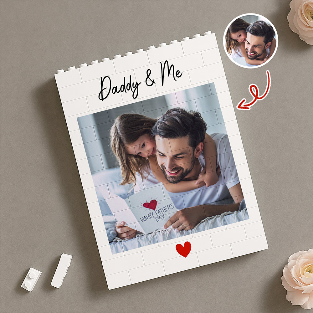 Personalized Photo Building Block Gift for Dad | Father's Day HN590 - Building Blocks diff design GradoCreations