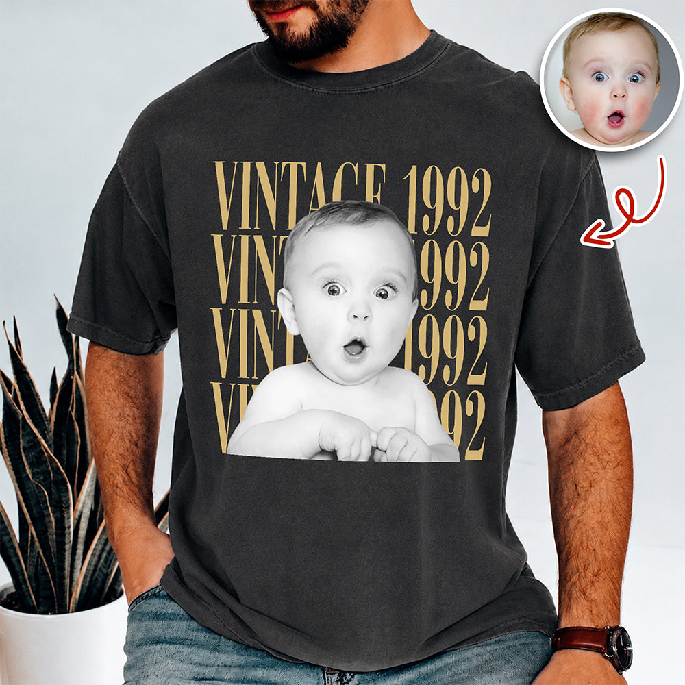 Custom Photo Year Comfort Shirt Personalized Gift for Mom/Dad Comfort Shirt GradoCreations