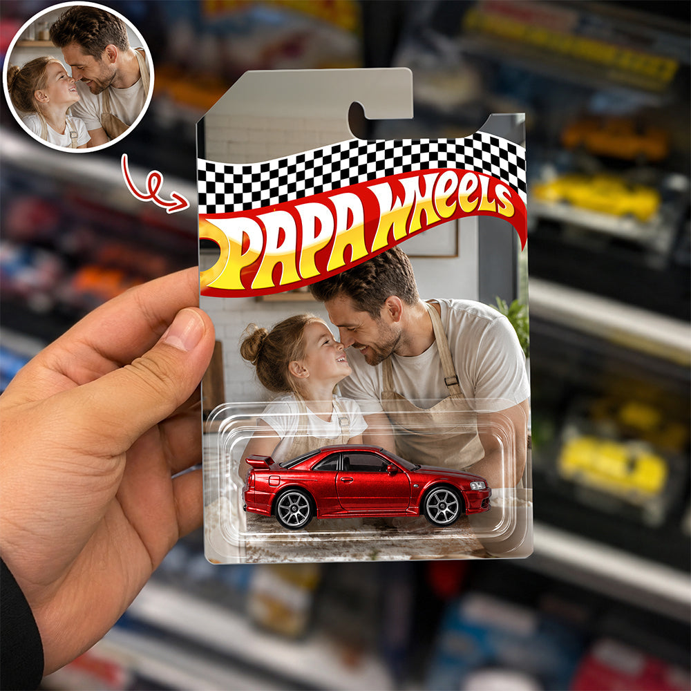 Personalized Toy Car Photo Gift for Dad Father's Day HN590 - Hot Wheels GradoCreations
