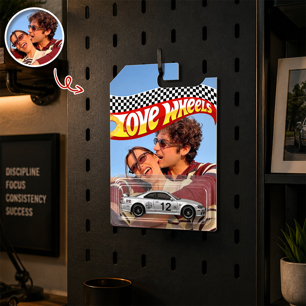 Personalized Couple Photo Toy Car Anniversary Gift Custom HN590 - Hot Wheels GradoCreations