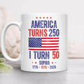 Personalized 250th Anniversary USA Mug Custom Name Gift HN590 - mug GradoCreations