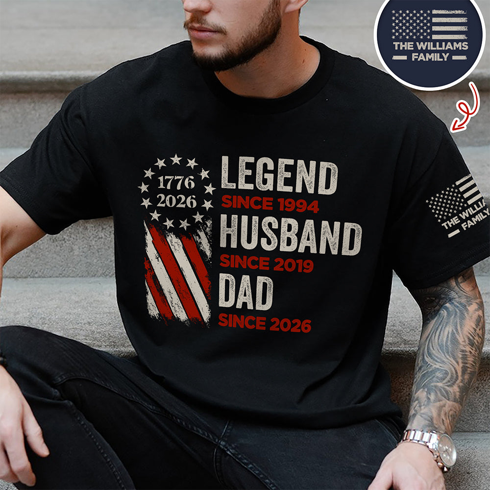 Personalized Dark Shirt for Dad, Grandpa Gift Idea Short Sleeve Print Shirt GradoCreations