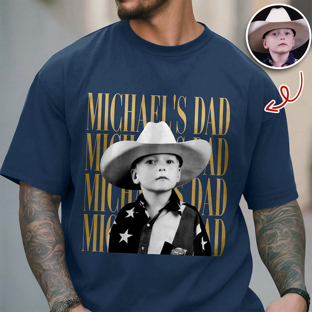 Personalized Vintage Photo Comfort Shirt Gift for Dad/Mom Comfort Shirt GradoCreations