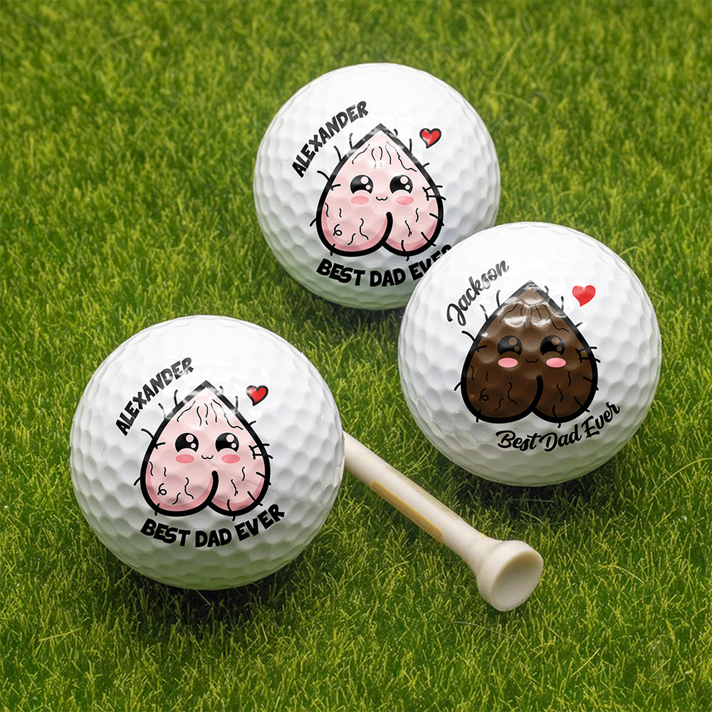 Personalized Golf Ball with Funny Design Custom Name Gift for Dad HN590 - Golf Ball GradoCreations