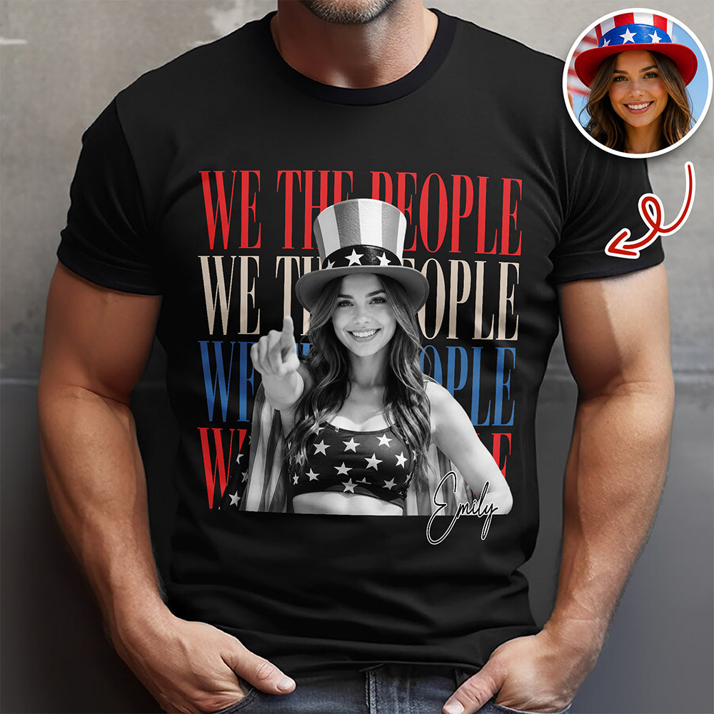 Custom Photo Comfort Shirt Patriotic Gift for Family 250th Anniversary Comfort Shirt GradoCreations