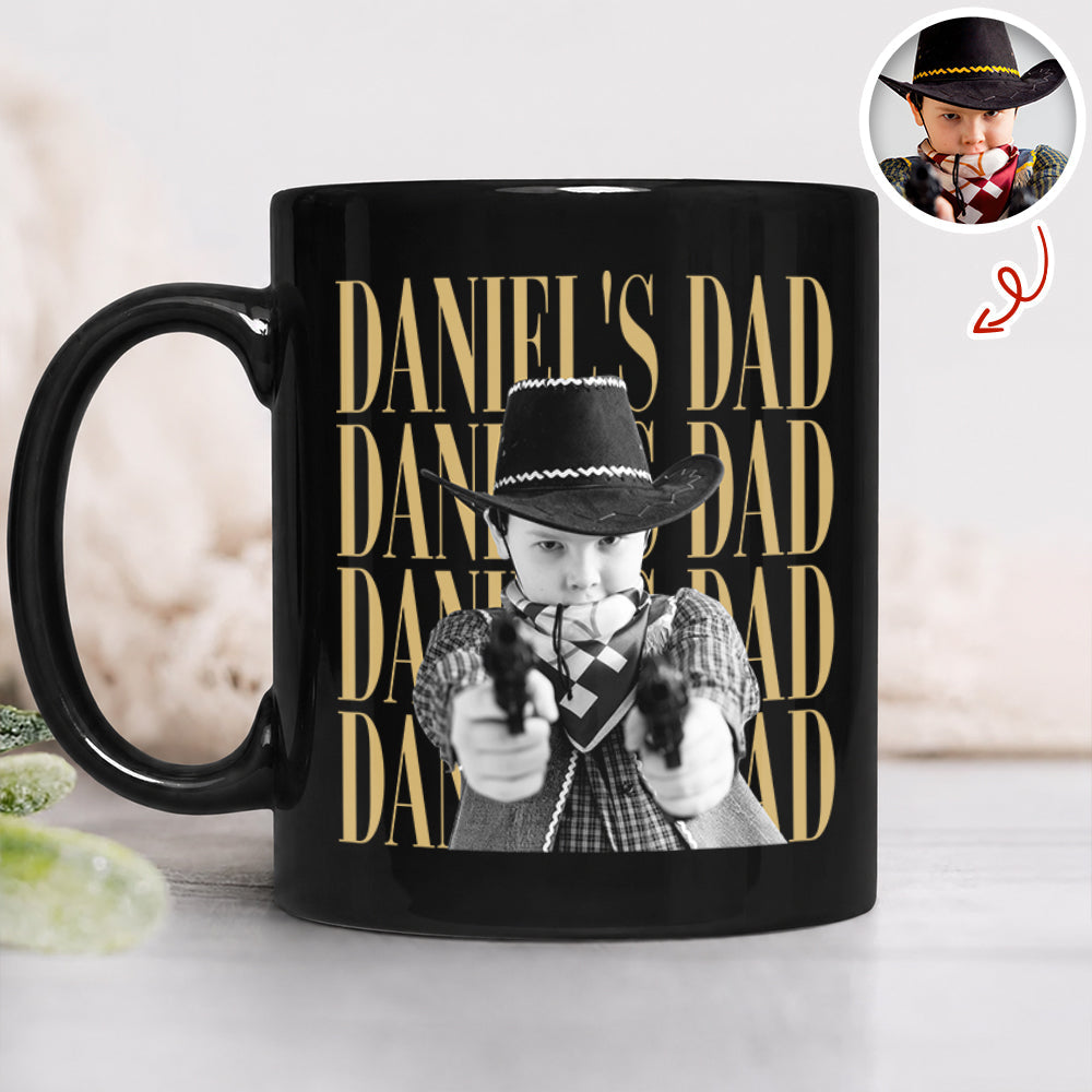 Personalized Black Mug Custom Photo Gift for Dad & Mom HN590 - Black Mug GradoCreations