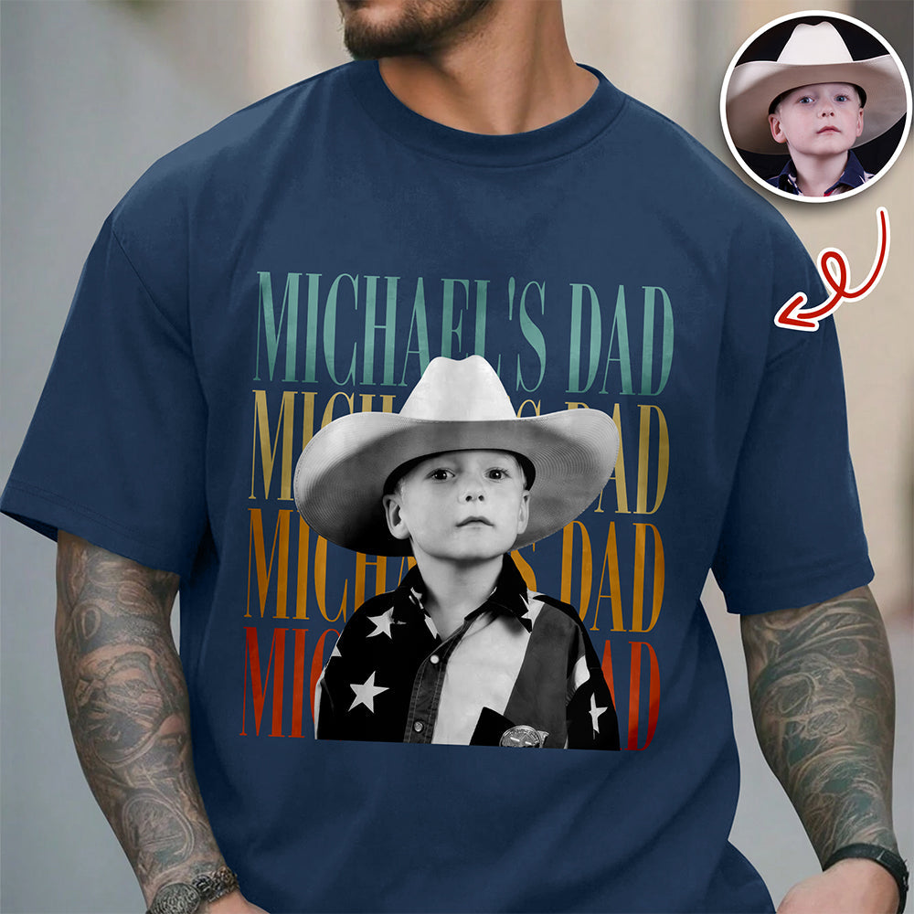 Personalized Vintage Photo Comfort Shirt Gift for Dad/Mom Comfort Shirt GradoCreations