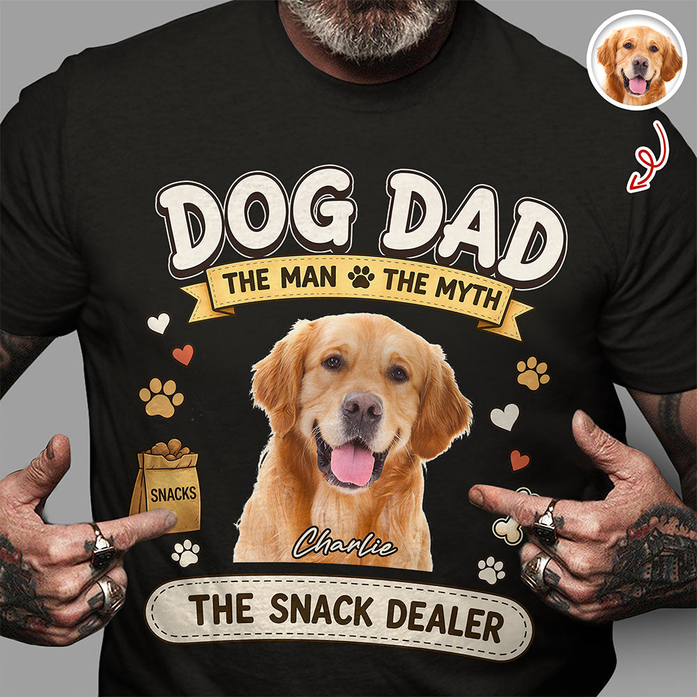 Personalized Dog Dad Shirt The Man The Myth Snack Dealer Gift HN590 - Tshirt GradoCreations