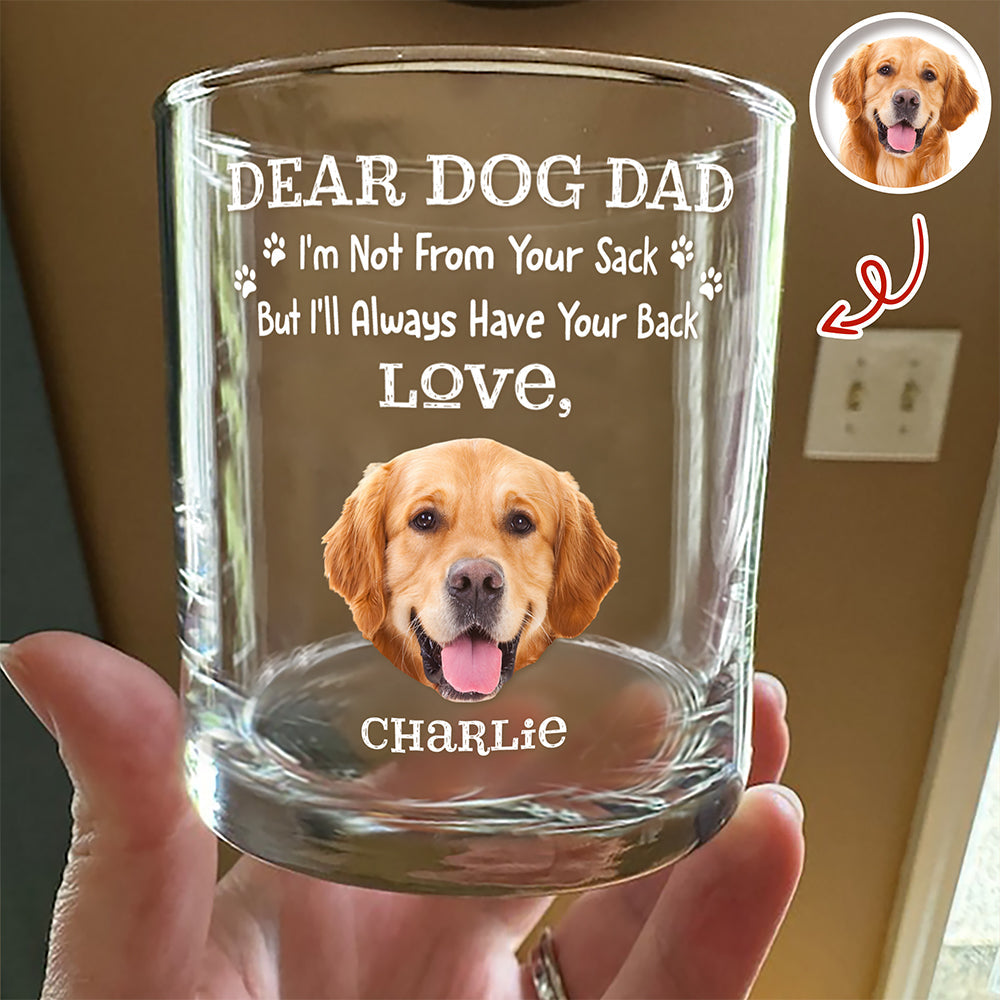 Personalized Photo Rock Glass Custom Gift for Dog Dad HN590 - Print Rock Glass GradoCreations