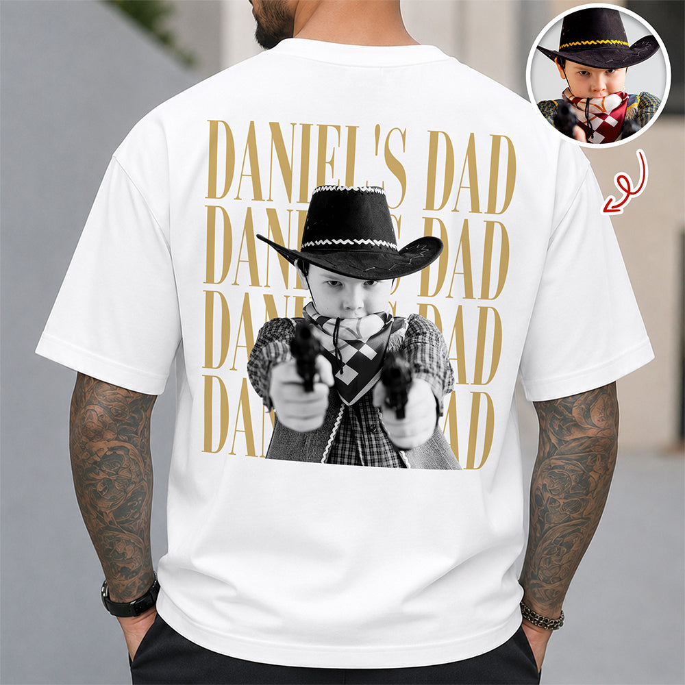 Personalized Vintage Family Photo Shirt for Dad, Mom, Grandpa HN590 - Tshirt Back GradoCreations