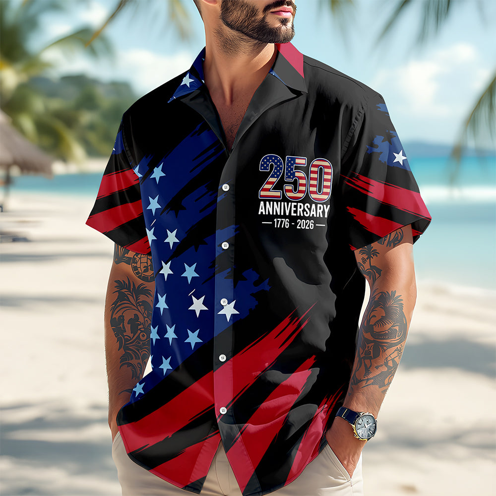 Personalized Patriotic Hawaii Shirt American Flag 4th of July Gift HN590 - AOP Hawai Shirt GradoCreations