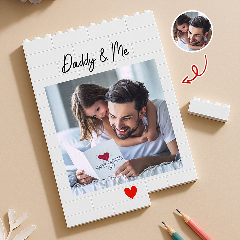 Personalized Photo Building Block Gift for Dad | Father's Day HN590 - Building Blocks diff design GradoCreations