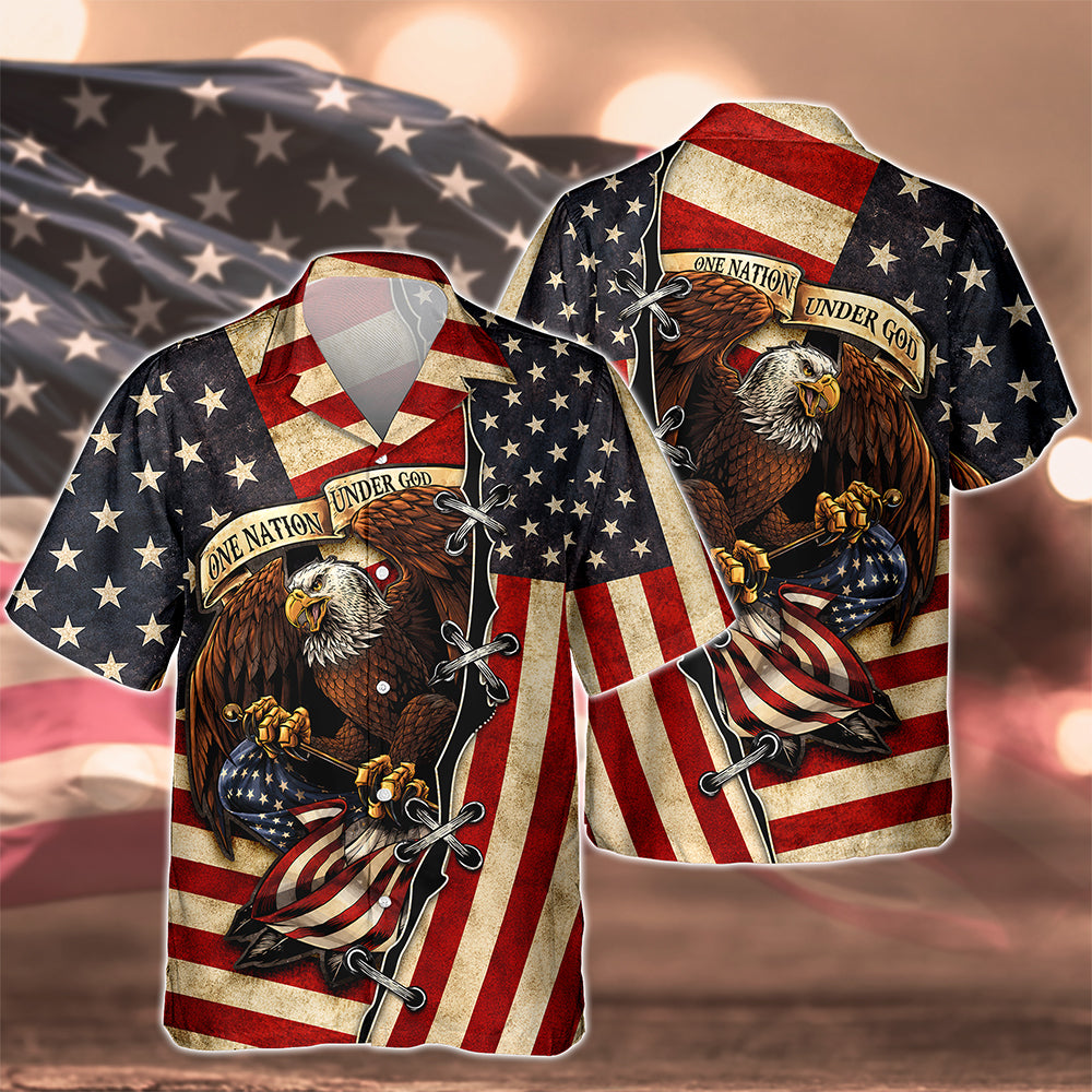 Personalized Patriotic Hawaii Shirt Custom USA Design Gift HN590 - AOP Hawai Shirt GradoCreations