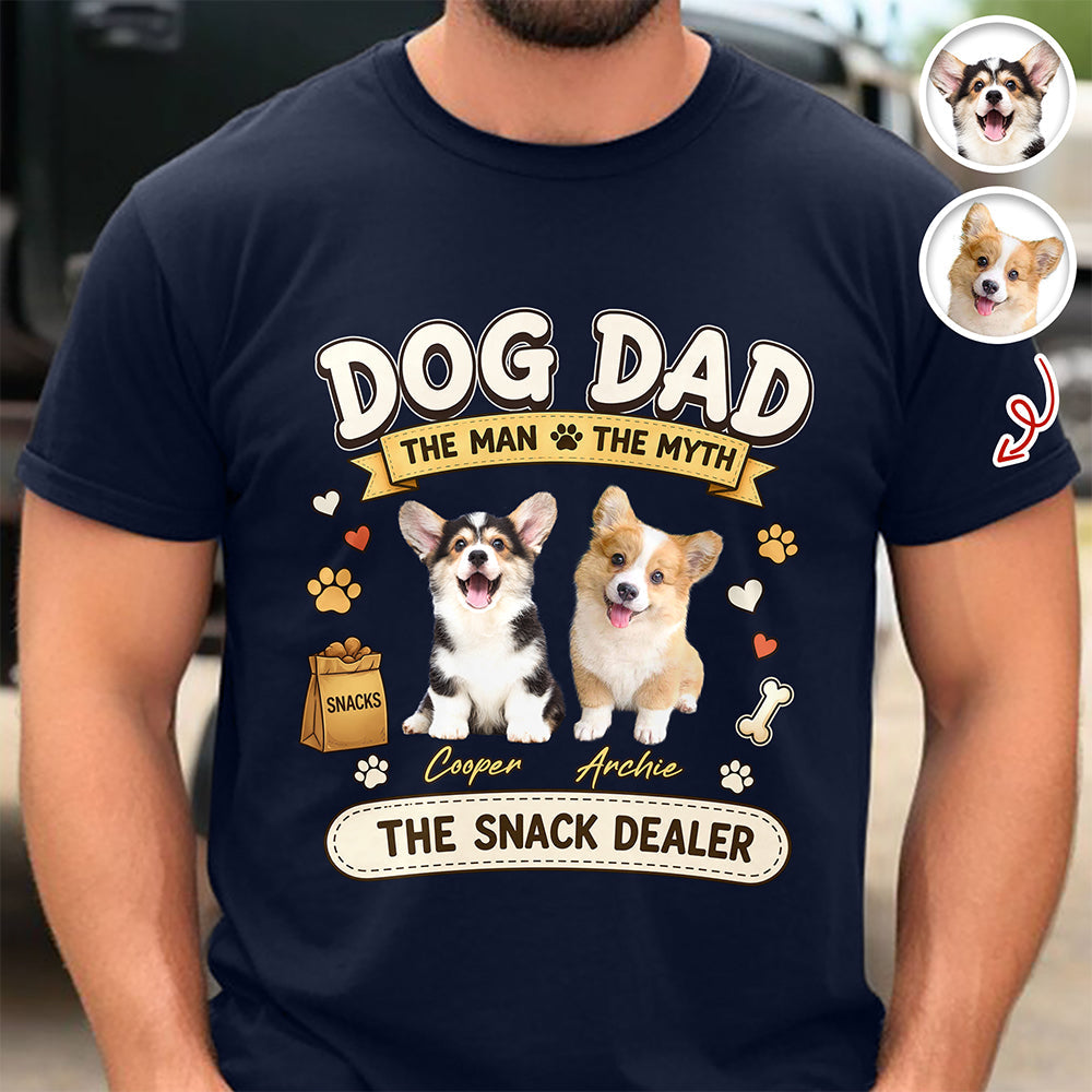 Personalized Dog Dad Shirt The Man The Myth Snack Dealer Gift HN590 - Tshirt GradoCreations