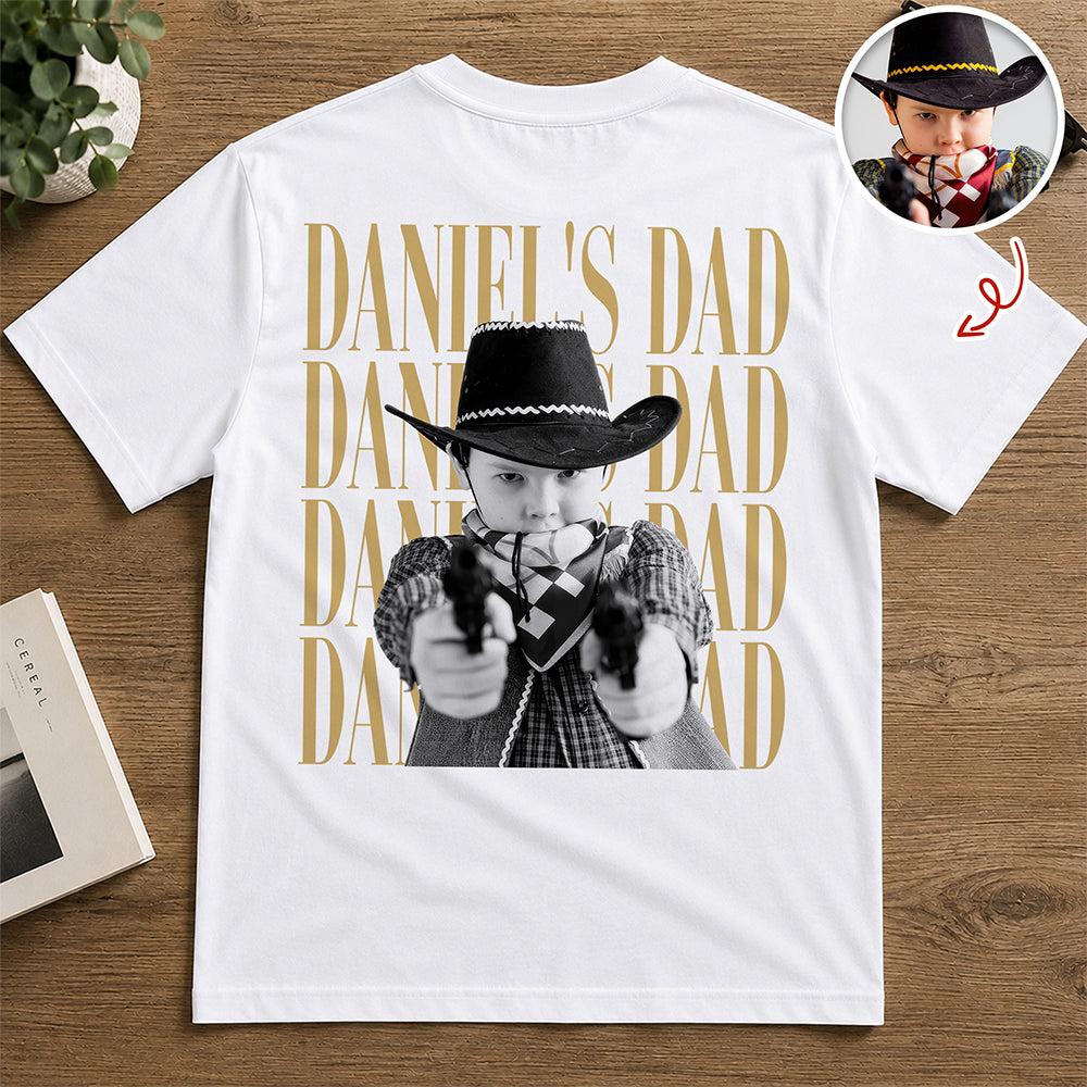 Personalized Vintage Family Photo Shirt for Dad, Mom, Grandpa HN590 - Tshirt Back GradoCreations