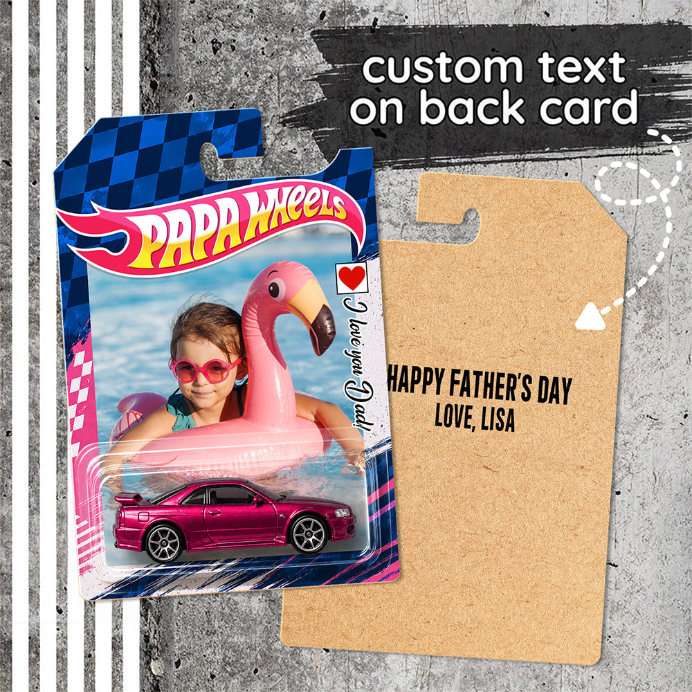 Personalized Hot Wheels Packaging Custom Photo Gift for Dad HN590 - Hot Wheels GradoCreations