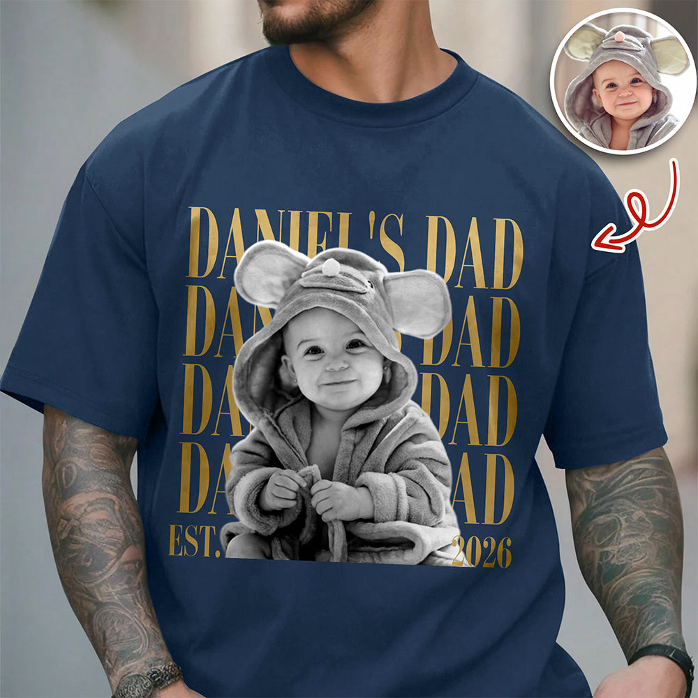 Personalized Vintage Photo Comfort Shirt Gift for Dad/Mom Comfort Shirt GradoCreations