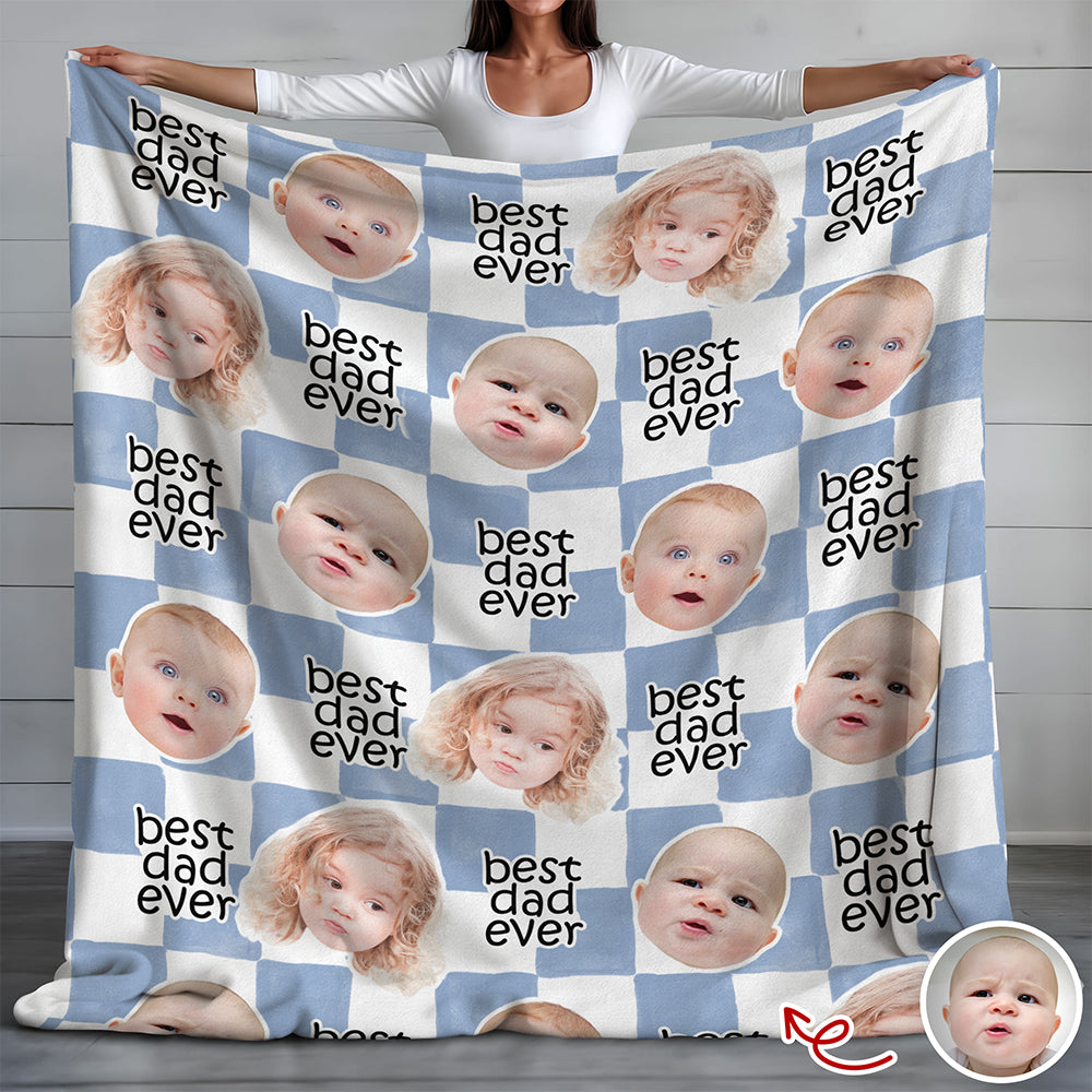 Personalized Baby Face Blanket Gift for Mom & Dad Family HN590 - Blanket GradoCreations
