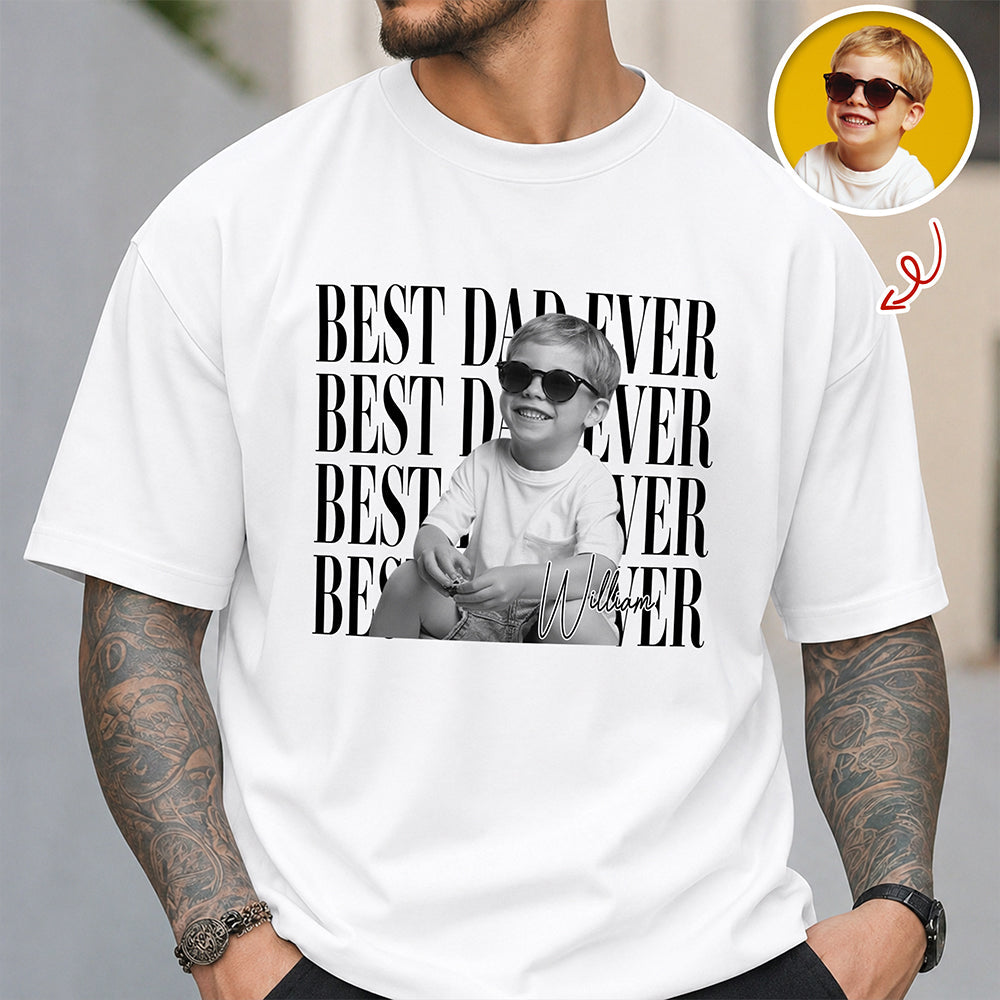Personalized Vintage Photo Shirt Gift for Dad or Mom HN590 - Tshirt GradoCreations