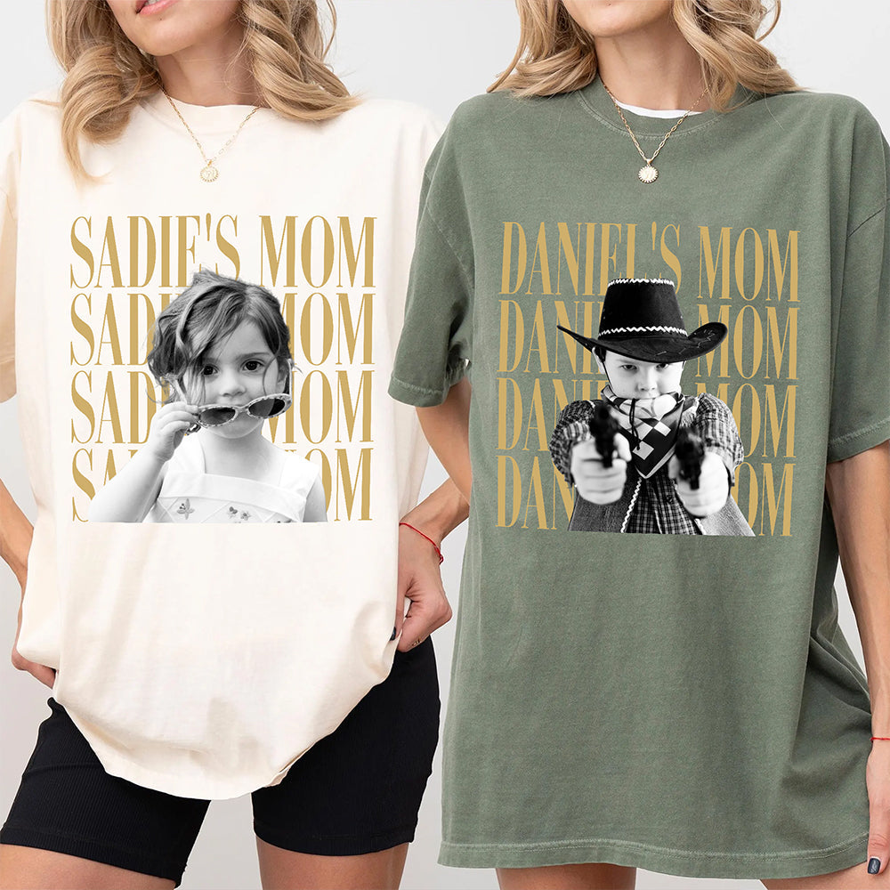 Personalized Vintage Photo Comfort Shirt Gift for Mom/Dad Comfort Shirt GradoCreations