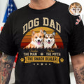 Custom Photo Dark Shirt Gift for Dog Dad The Man Myth Snack Dealer HN590 - Tshirt GradoCreations
