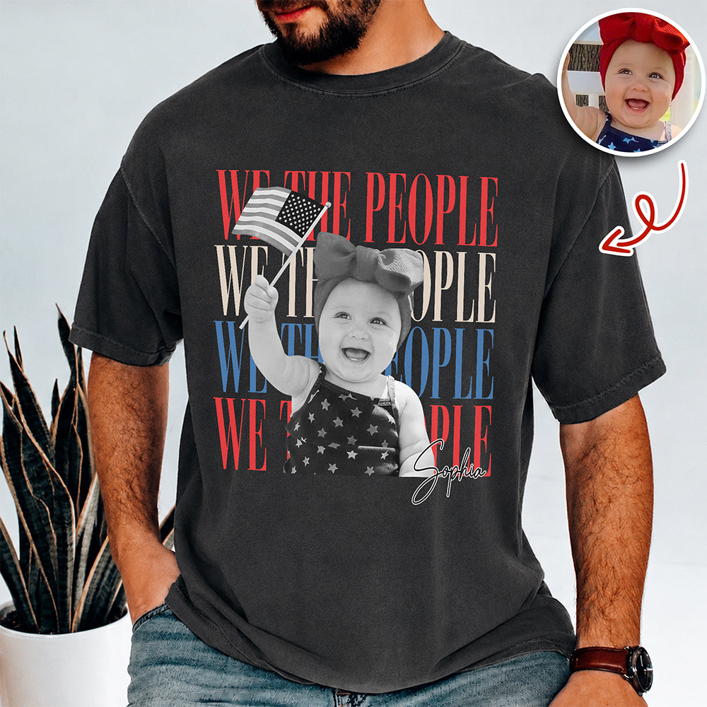 Custom Photo Comfort Shirt Patriotic Gift for Family 250th Anniversary Comfort Shirt GradoCreations