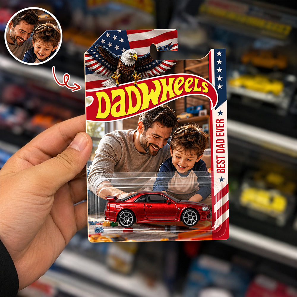 Personalized US Flag Hot Wheels Gift for Dad on Father's Day HN590 - Hot Wheels GradoCreations