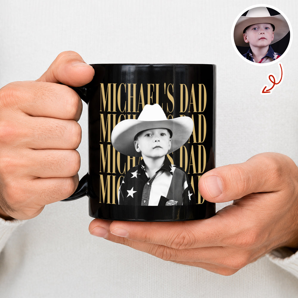 Personalized Black Mug Custom Photo Gift for Dad & Mom HN590 - Black Mug GradoCreations