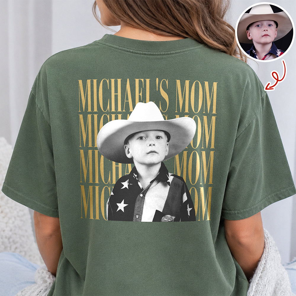 Personalized Comfort Shirt with Photo Custom Gift for Dad Comfort Shirt Back GradoCreations