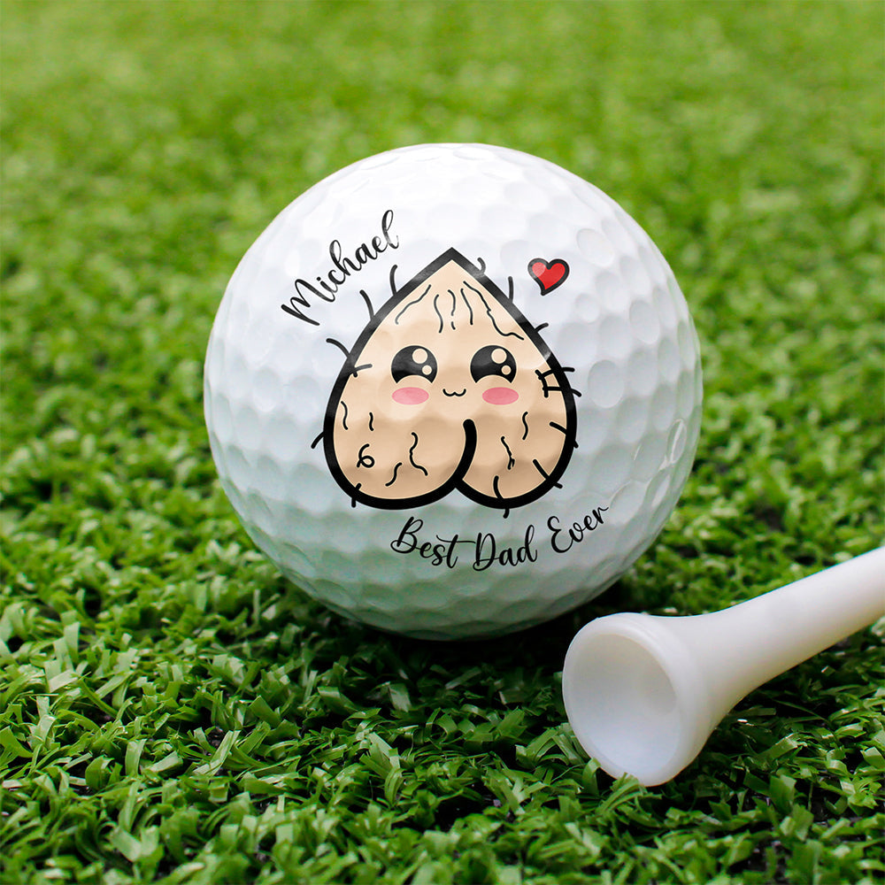 Personalized Golf Ball with Funny Design Custom Name Gift for Dad HN590 - Golf Ball GradoCreations