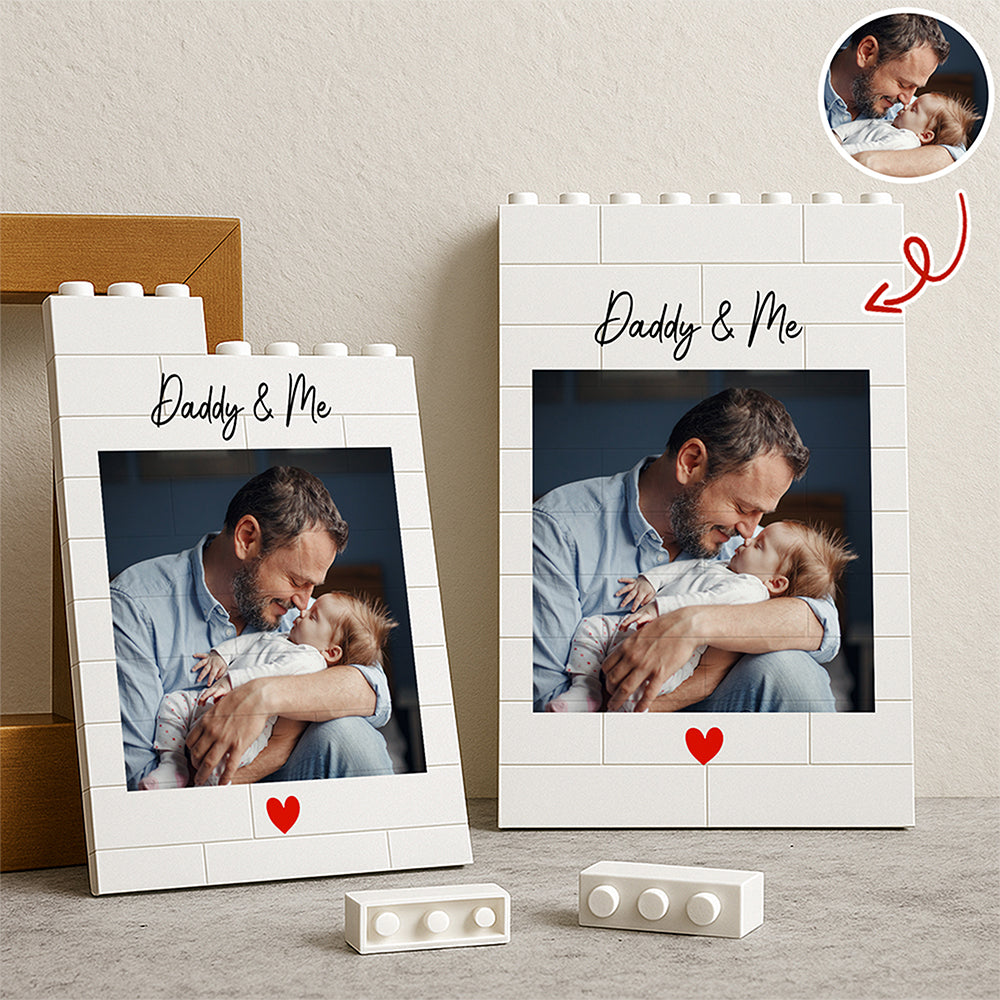 Personalized Photo Building Block Gift for Dad | Father's Day HN590 - Building Blocks diff design GradoCreations