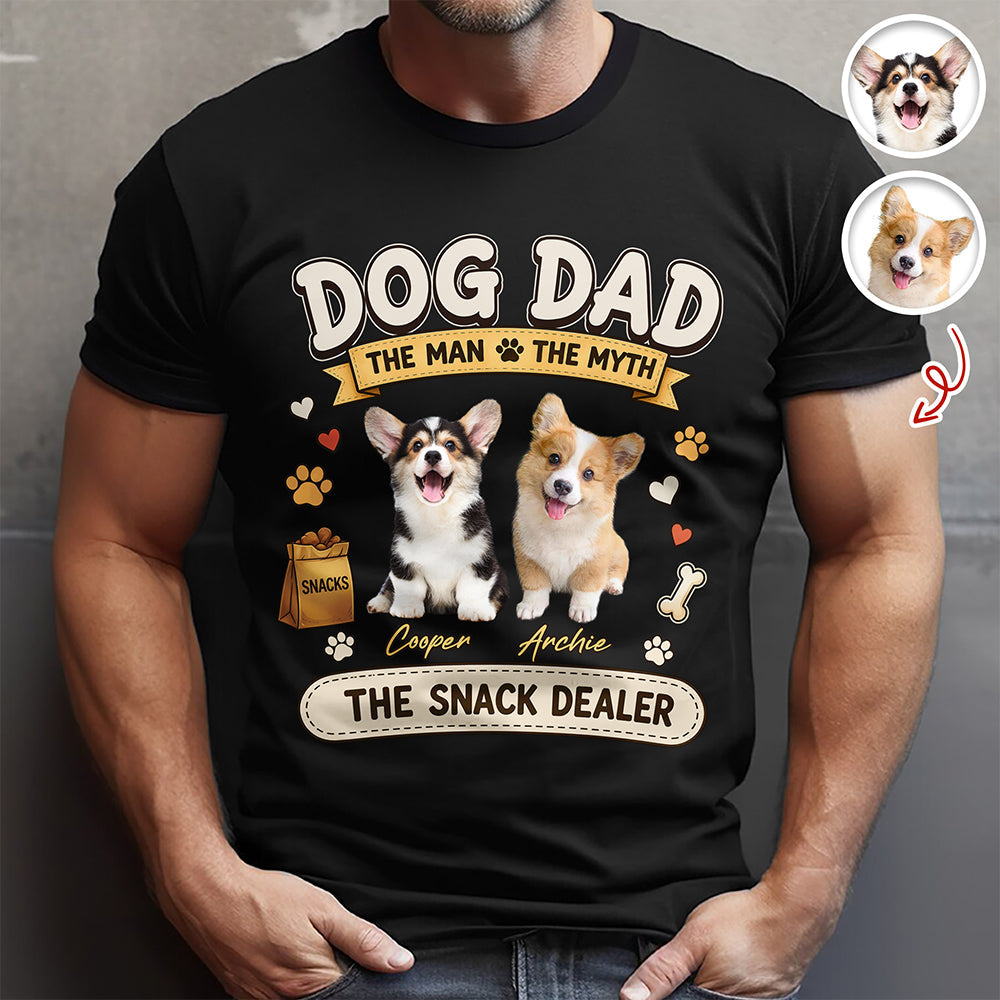 Personalized Dog Dad Shirt The Man The Myth Snack Dealer Gift HN590 - Tshirt GradoCreations