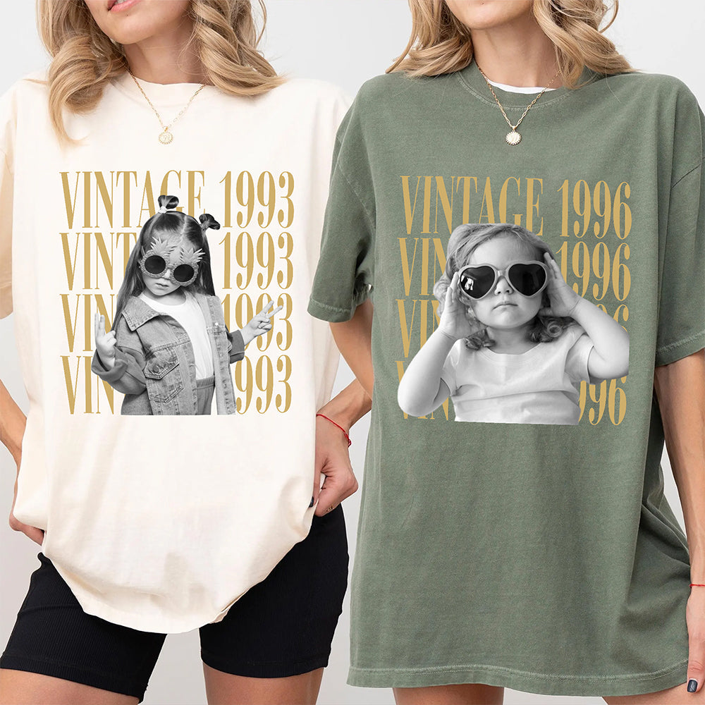 Custom Photo Year Comfort Shirt Personalized Gift for Mom/Dad Comfort Shirt GradoCreations