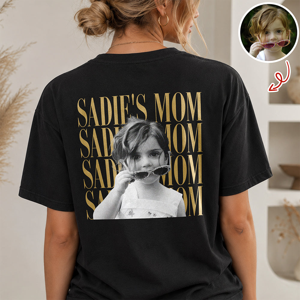 Personalized Comfort Shirt with Photo Custom Gift for Dad Comfort Shirt Back GradoCreations