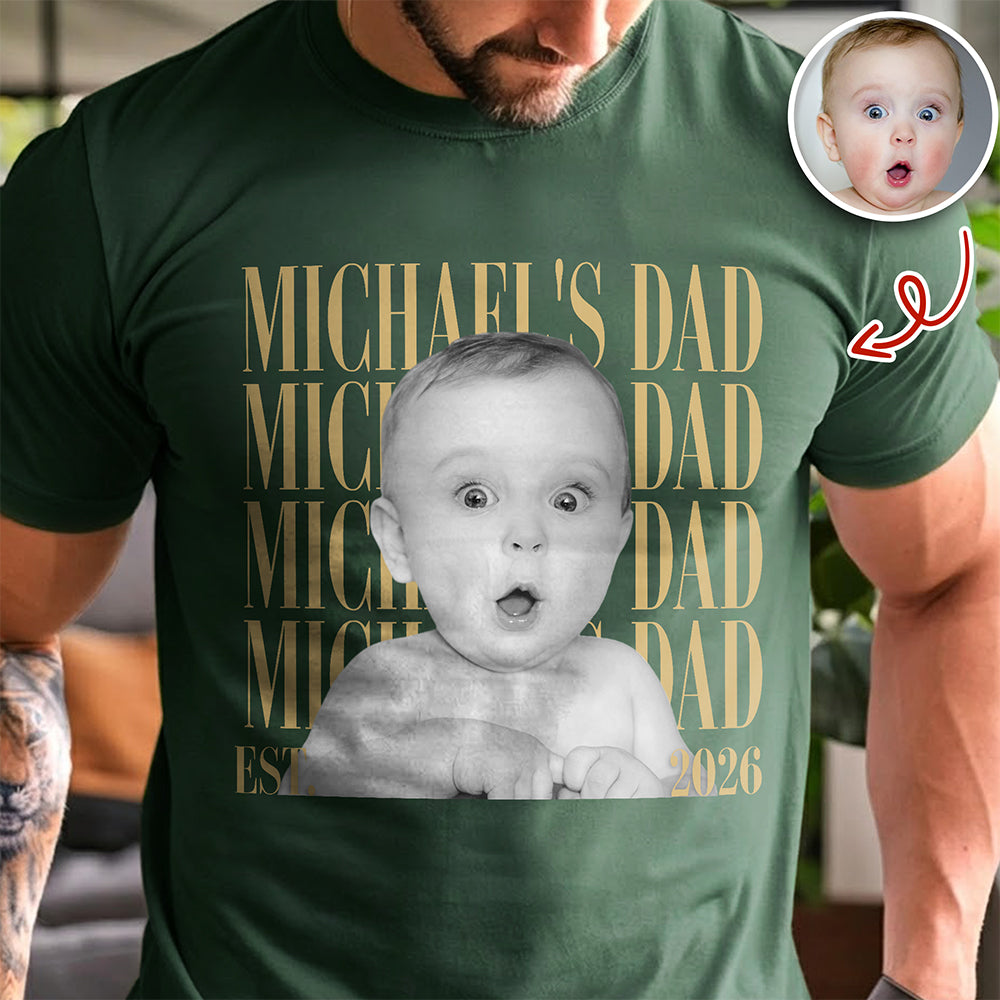 Personalized Vintage Photo Comfort Shirt Gift for Dad/Mom Comfort Shirt GradoCreations