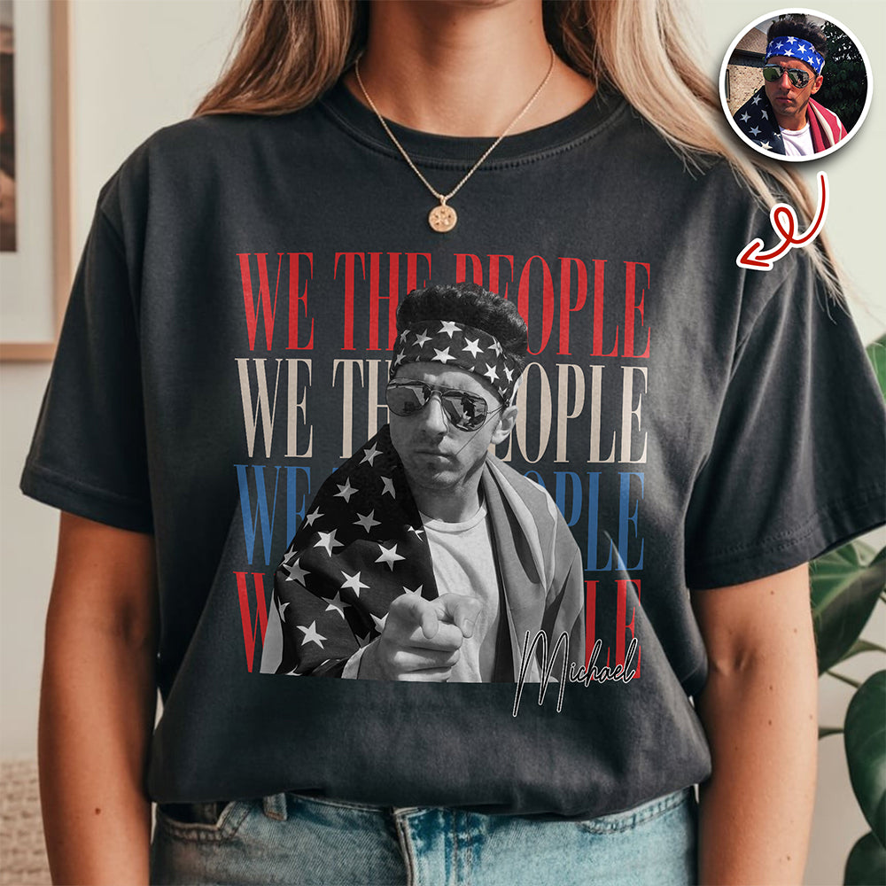 Custom Photo Comfort Shirt Patriotic Gift for Family 250th Anniversary Comfort Shirt GradoCreations