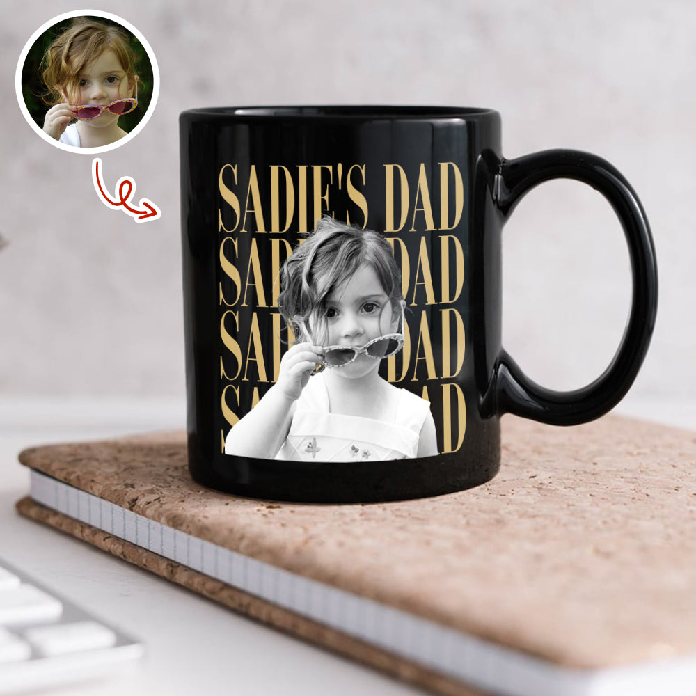 Personalized Black Mug Custom Photo Gift for Dad & Mom HN590 - Black Mug GradoCreations