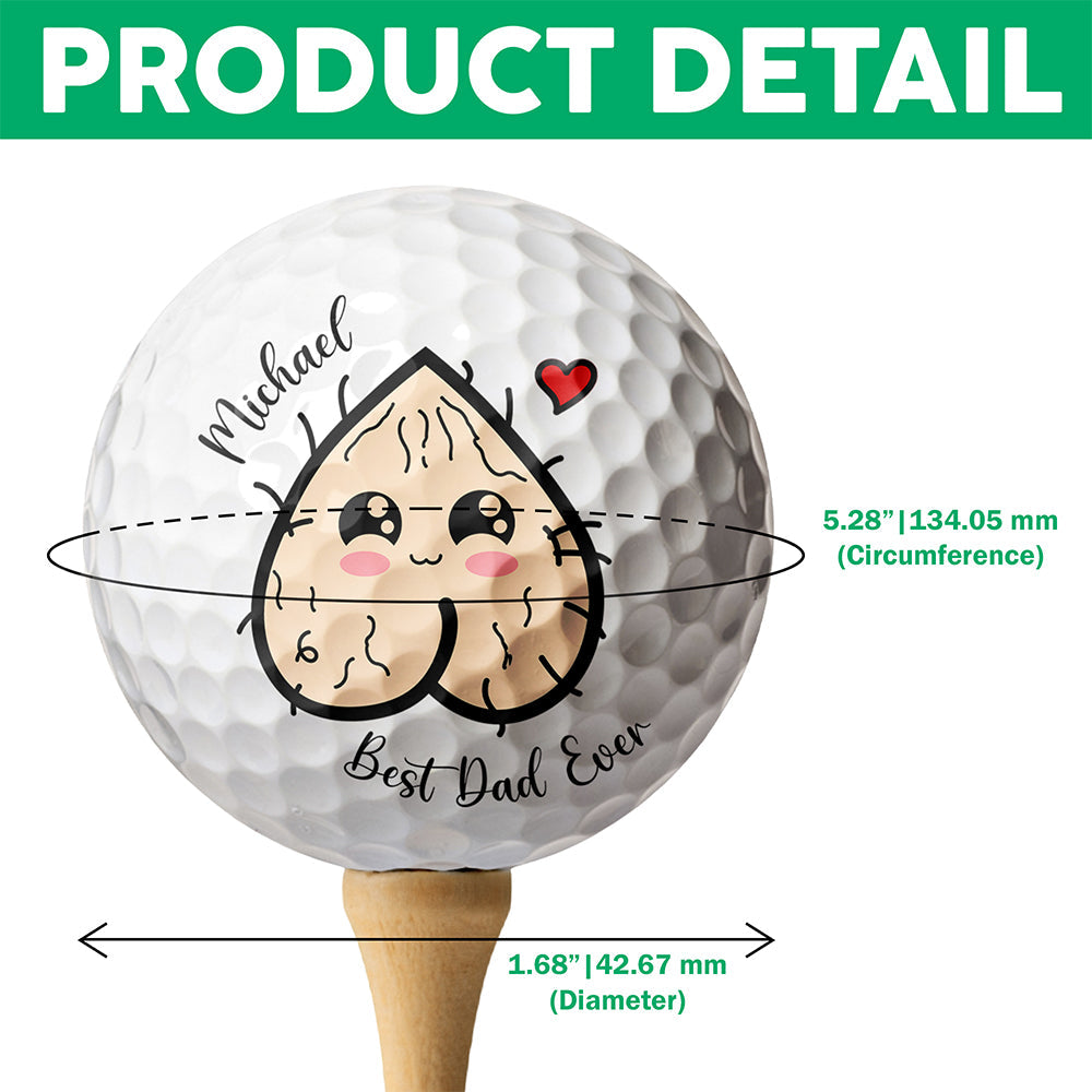 Personalized Golf Ball with Funny Design Custom Name Gift for Dad HN590 - Golf Ball GradoCreations