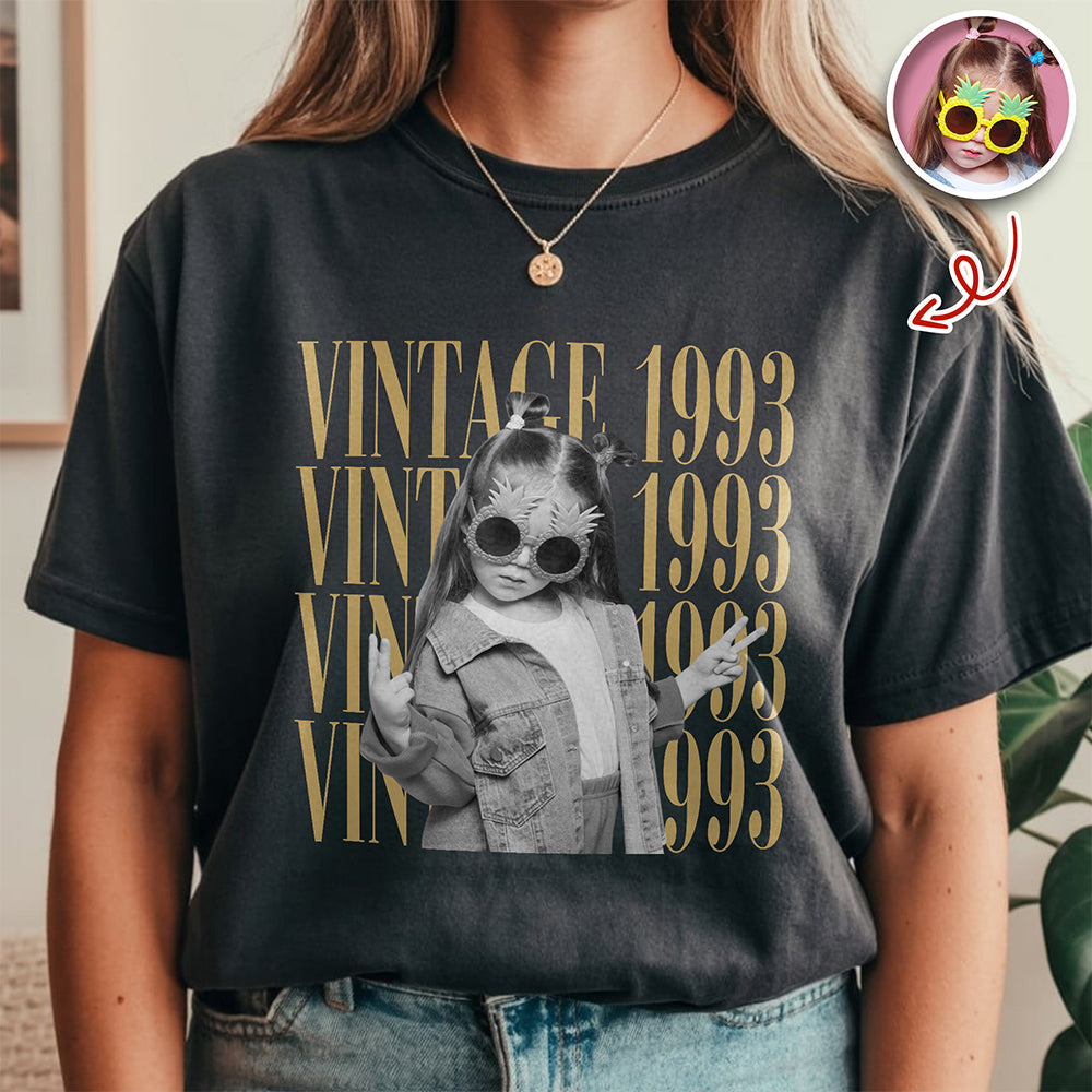 Custom Photo Year Comfort Shirt Personalized Gift for Mom/Dad Comfort Shirt GradoCreations