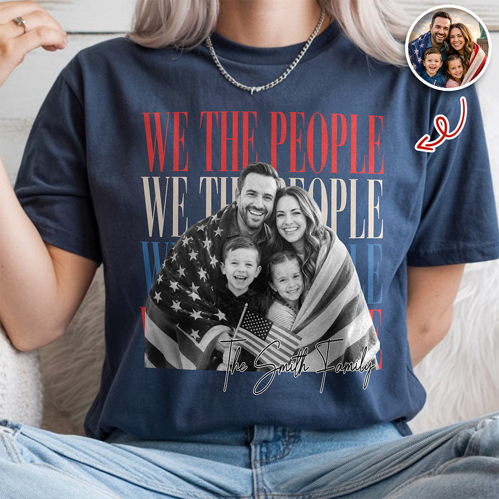 Custom Photo Comfort Shirt Patriotic Gift for Family 250th Anniversary Comfort Shirt GradoCreations