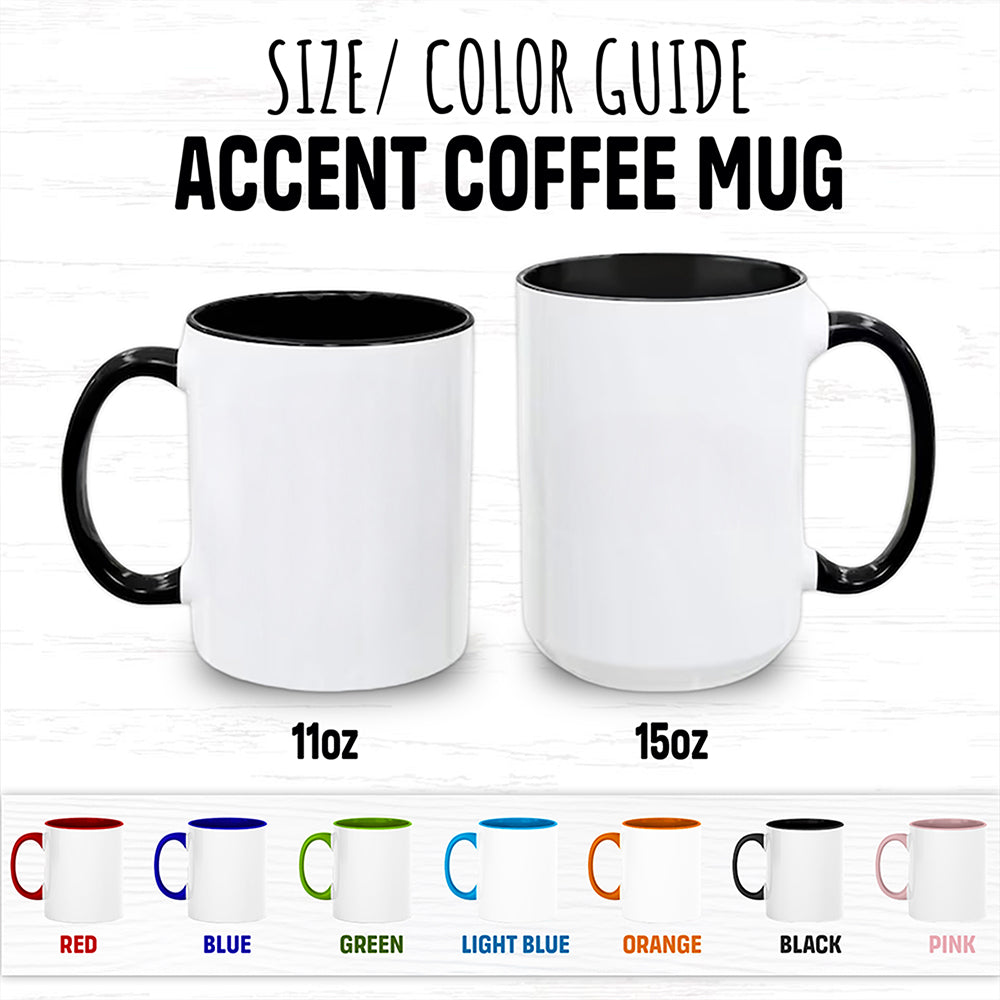 Personalized Photo Mug Custom Gift for Parents, Best Dad/Mom HN590 - Accent Mug In Full GradoCreations