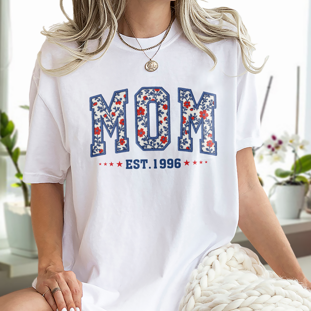 Personalized Floral Family Established Year T-Shirt for Mom & Dad HN590 - Tshirt GradoCreations