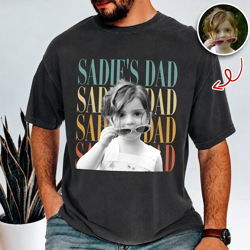 Personalized Vintage Photo Comfort Shirt Gift for Dad/Mom Comfort Shirt GradoCreations